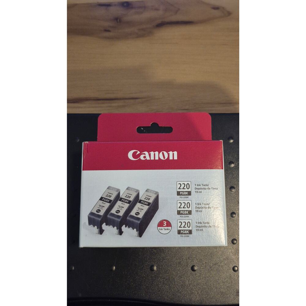 Canon PGI-220 Genuine Black Triple Pack SEALED